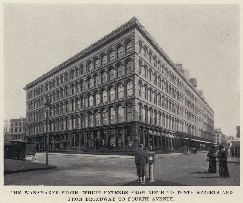 Das Wanamaker-Geschäft, das sich von der Neunten bis zur Zehnten Straße und von der Broadway bis zur Fourth Avenue erstreckt von American Photographer