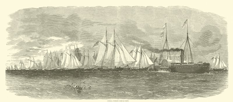 Admiral Porters Mörserflotte, 1862 von American School