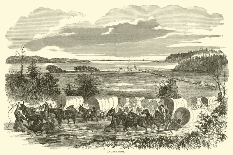 Ein Armeezug, November 1862 von American School