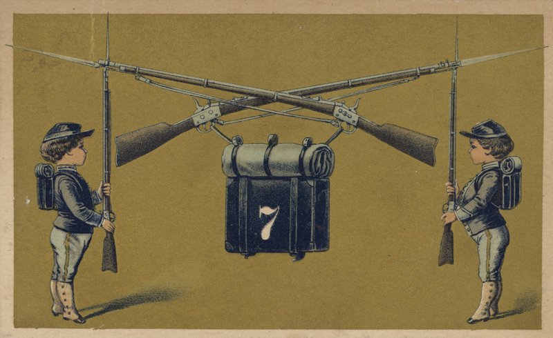Jungensoldaten mit Gewehren von American School