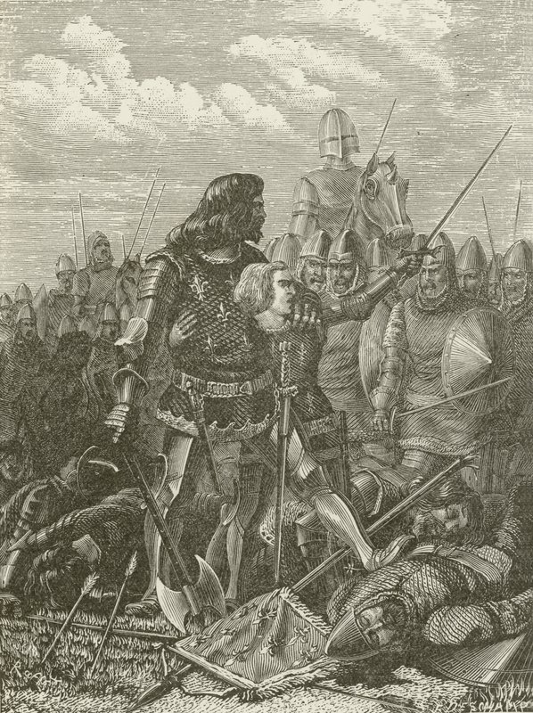Heinrich V. in der Schlacht von Azincourt von American School