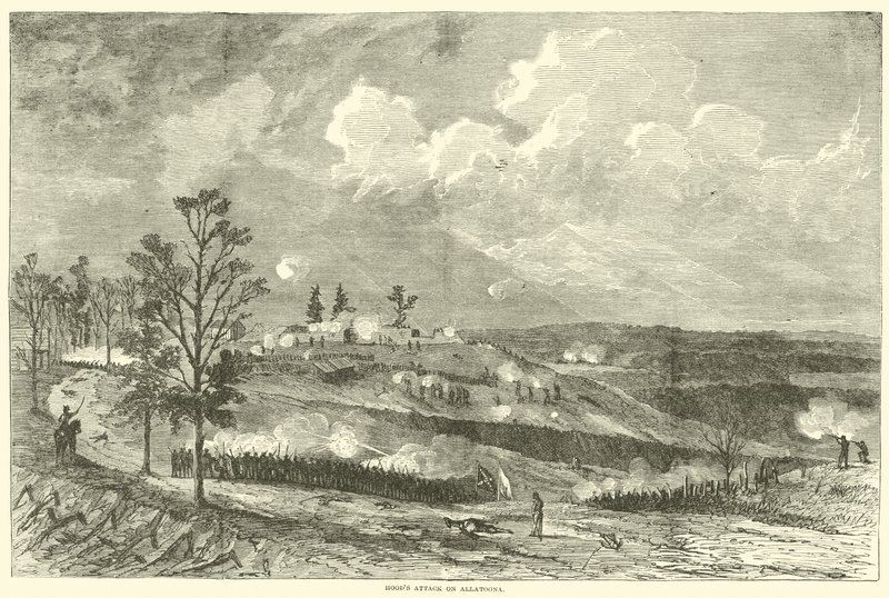 Hoods Angriff auf Allatoona, Oktober 1864 von American School