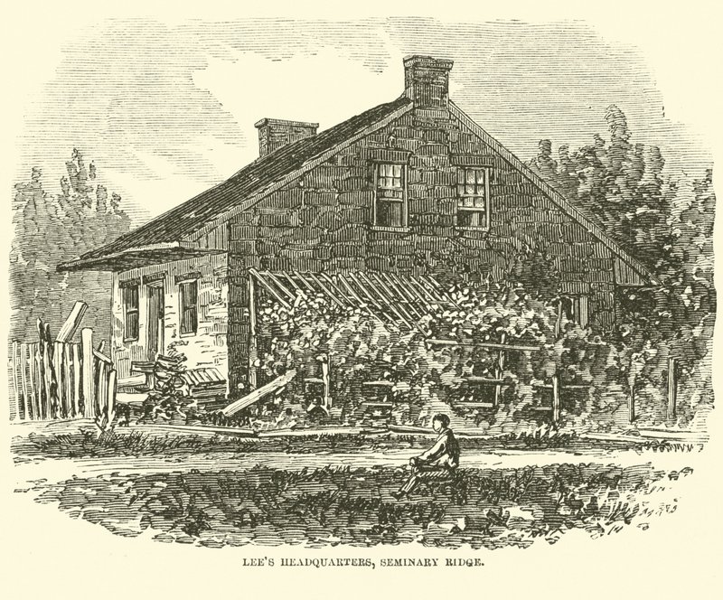 Lees Hauptquartier, Seminary Ridge, Juli 1863 von American School