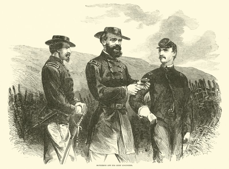 McPherson und seine Chefingenieure, Mai 1863 von American School