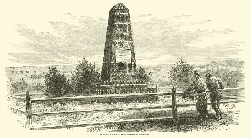 Denkmal auf dem Schlachtfeld von Groveton, August 1862 von American School