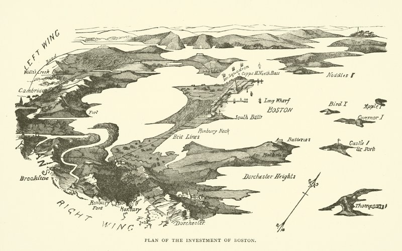 Plan der Belagerung von Boston von American School