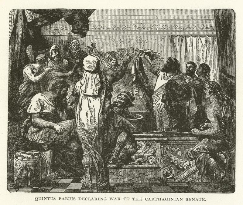 Quintus Fabius erklärt dem karthagischen Senat den Krieg von American School