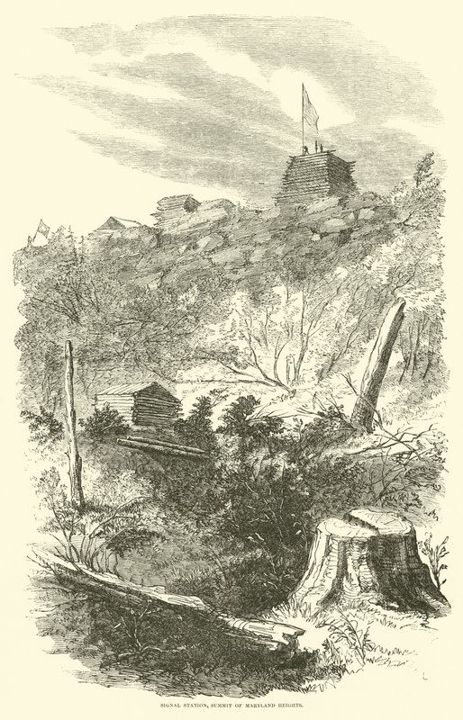 Signalstation, Gipfel von Maryland Heights, September 1862 von American School