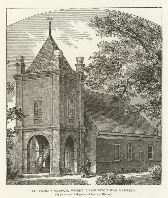 St. Peters Kirche, wo Washington heiratete von American School