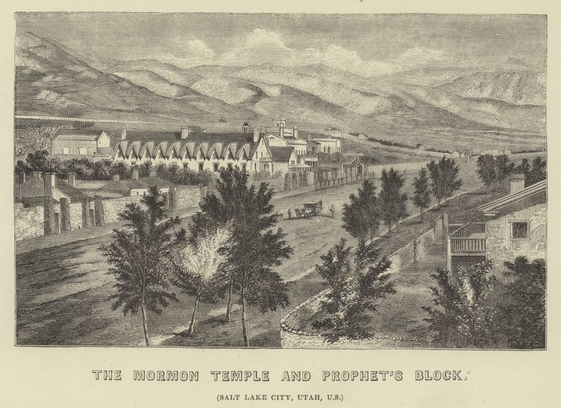 Der Mormonentempel und Prophetenblock von American School