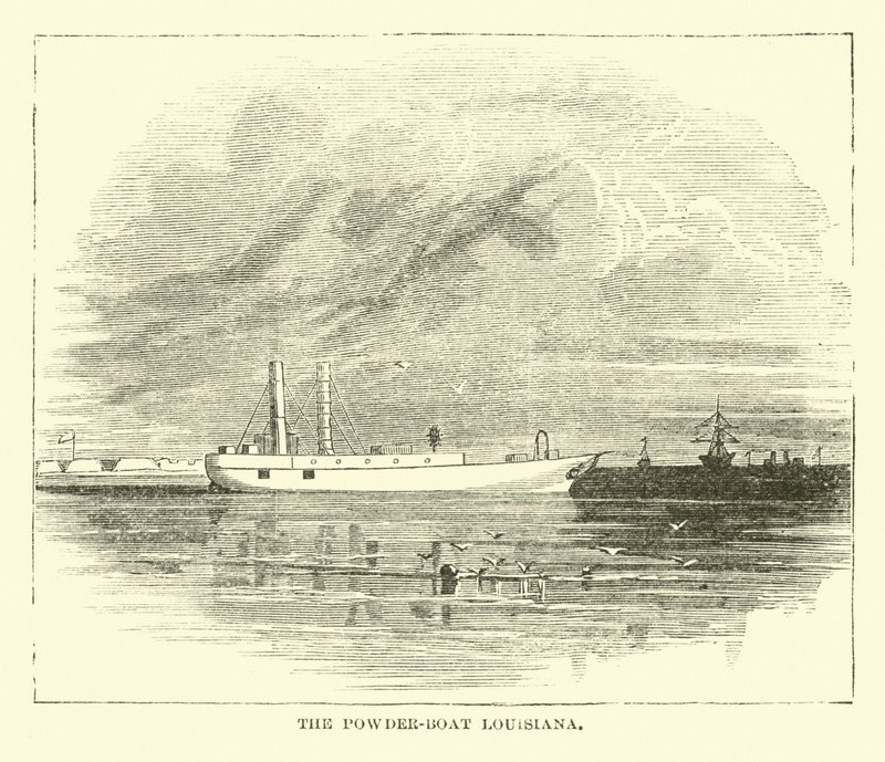 Das Pulverboot Louisiana, Dezember 1864 von American School