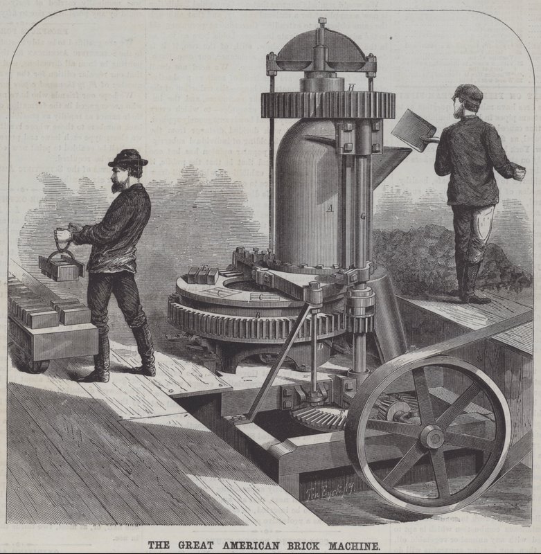 Die große amerikanische Ziegelmaschine von American School