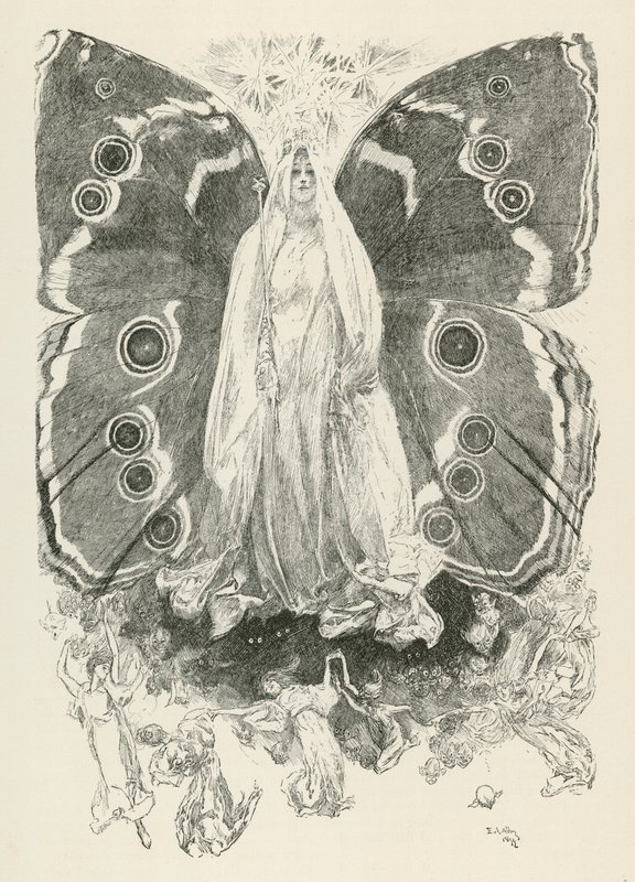 Titania, Figur aus William Shakespeares Stück Ein Sommernachtstraum (Gravur) von American School