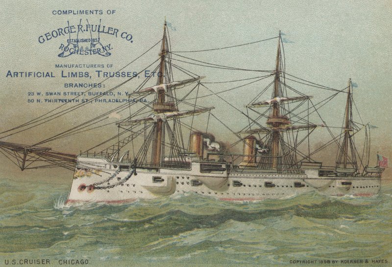 US Navy Kreuzer USS Chicago, 1898 von American School