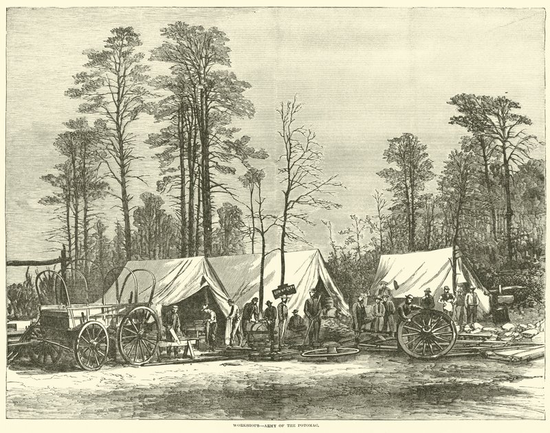 Werkstätten, Armee des Potomac, Mai 1864 von American School
