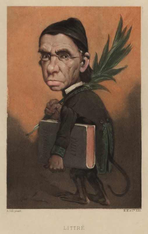 Emile Littre, französischer Lexikograf und Philosoph von Andre Gill