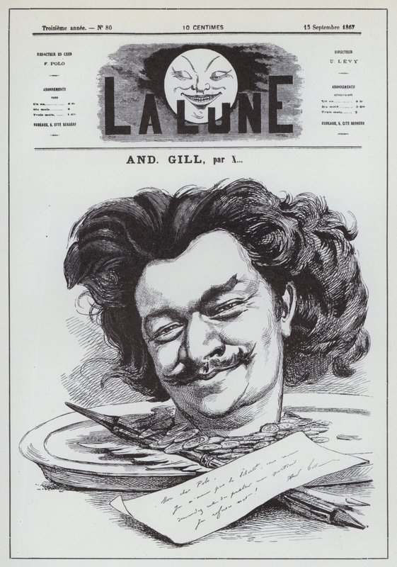 Selbstporträt des französischen Karikaturisten Andre Gill von Andre Gill