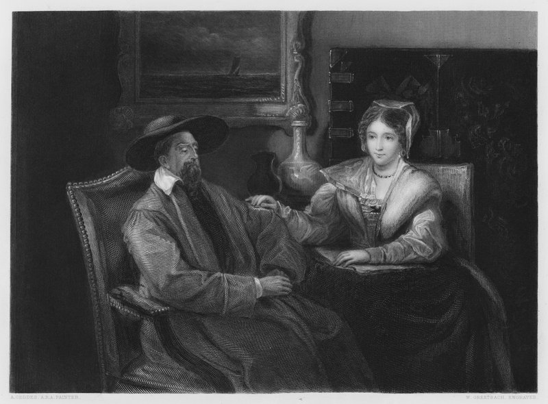 Trockene Lektüre, nach dem Bild in der Vernon-Galerie (Stich) von Andrew (after) Geddes