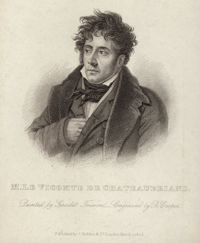 Porträt von Vicomte de Chateaubriand von Anne Louis Girodet de Roucy Trioson