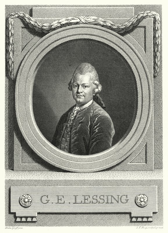 Gotthold Ephraim Lessing, deutscher Aufklärer, Schriftsteller und Dramatiker von Anton (after) Graff