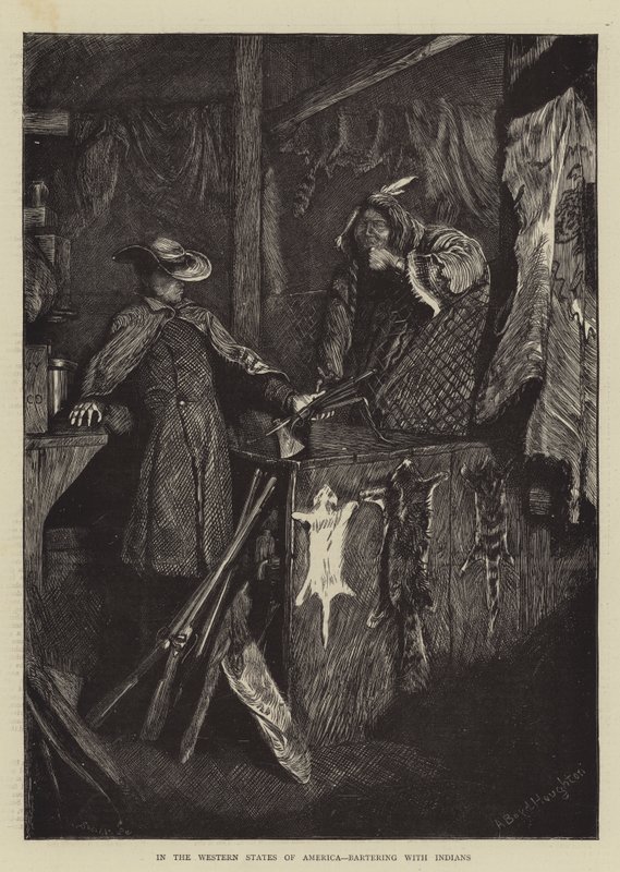 Im Westen der USA, Tauschhandel mit Indianern von Arthur Boyd Houghton
