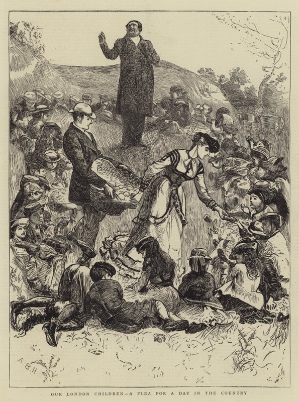 Unsere Londoner Kinder, ein Plädoyer für einen Tag auf dem Land von Arthur Boyd Houghton