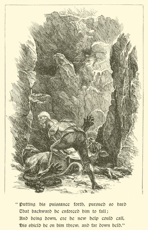 Sir Calidore, Ritter der Höflichkeit, Biest mit tausend Zungen von Arthur George Walker