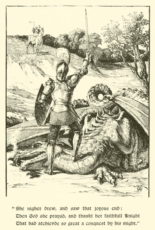 Der Rote Kreuzritter, Der letzte Kampf (Gravur) von Arthur George Walker