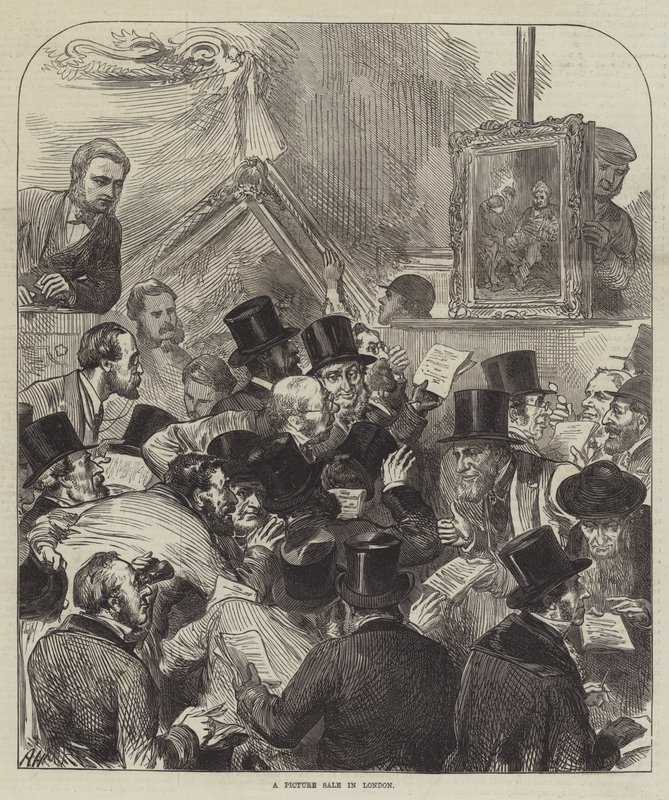 Ein Bildverkauf in London von Arthur Hopkins