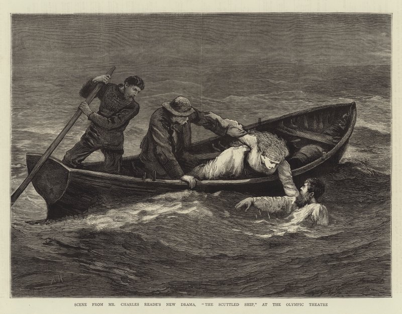 Szene aus Mr. Charles Reades neuem Drama, Das versenkte Schiff, im Olympic Theatre von Arthur Hopkins