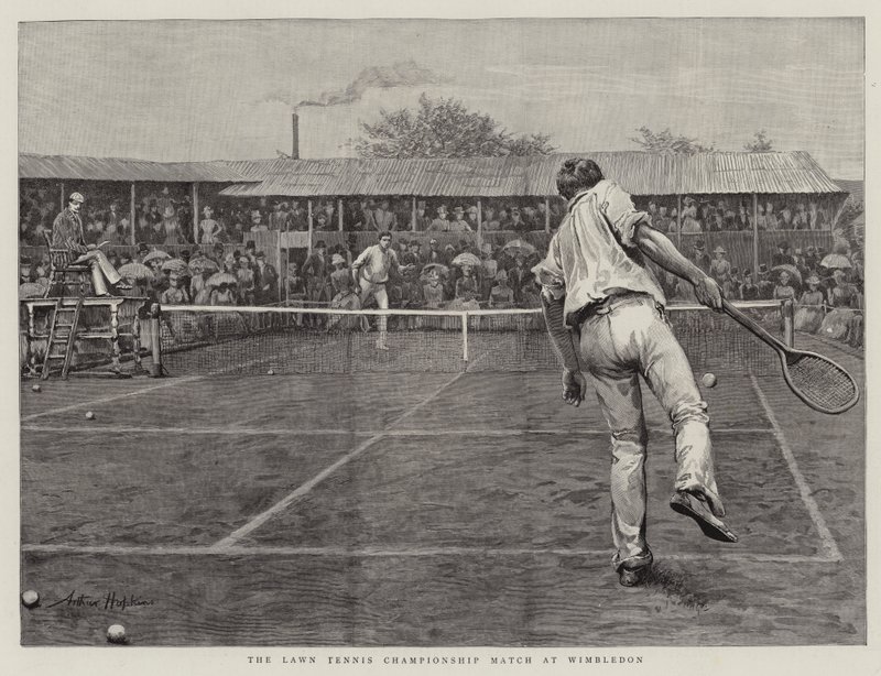 Das Lawn-Tennis-Meisterschaftsspiel in Wimbledon von Arthur Hopkins