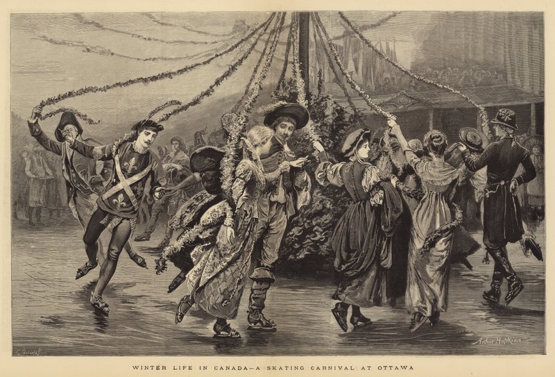 Winterleben in Kanada, ein Eislaufkarneval in Ottawa von Arthur Hopkins
