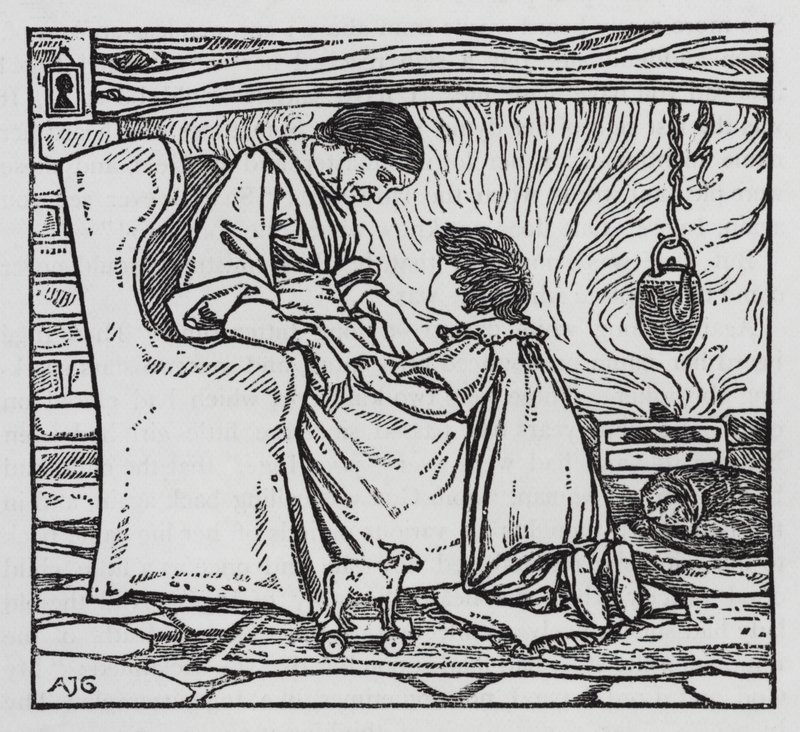 Hans Christian Andersen: Das Mädchen, das auf das Brot trat von Arthur Joseph Gaskin
