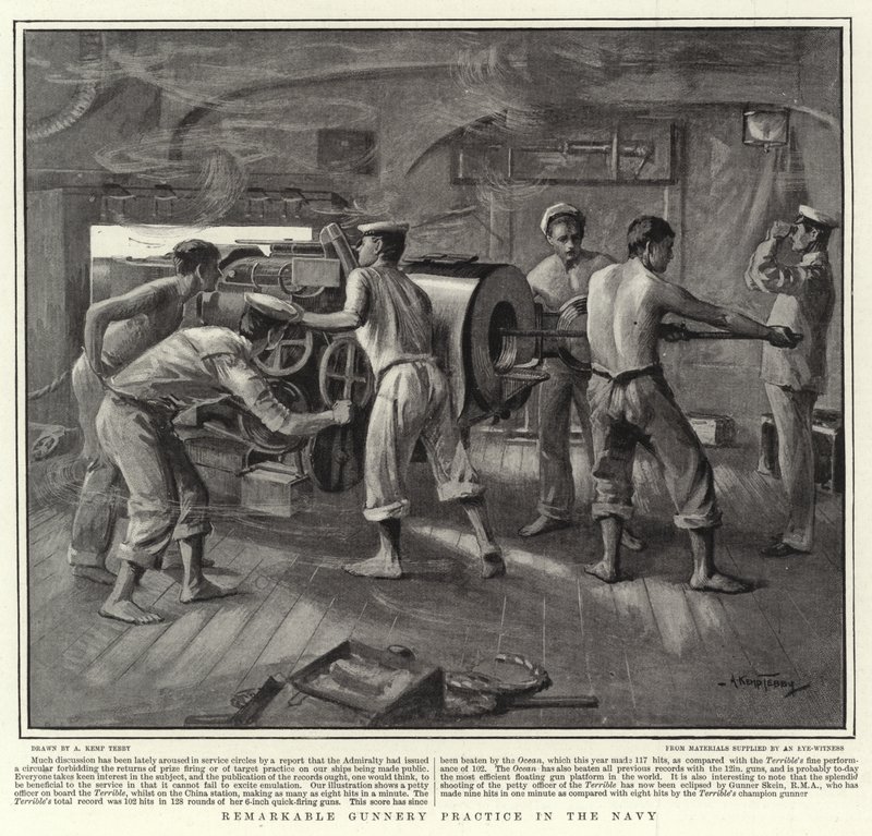 Bemerkenswerte Schießübungen in der Marine von Arthur Kemp Tebby