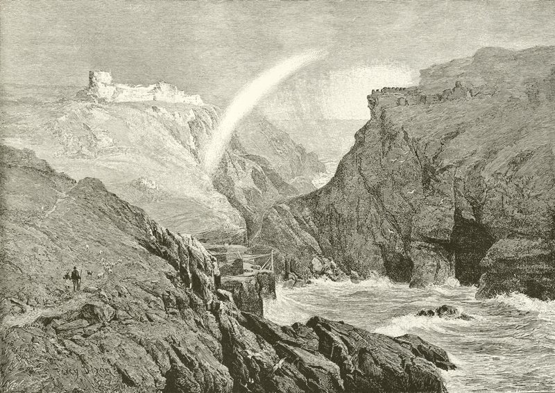 Die Ruinen von König Arthurs Burg von Arthur Percy Dixon