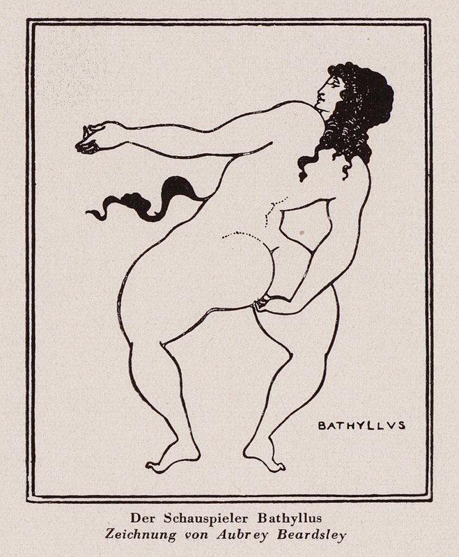 Bathyllus, römischer Tänzer und Pantomime-Darsteller von Aubrey (after) Beardsley