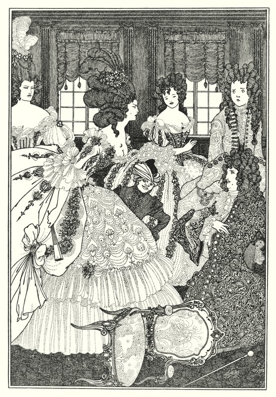 Die Schlacht der Schönen und der Schönen (Gravur) von Aubrey (after) Beardsley