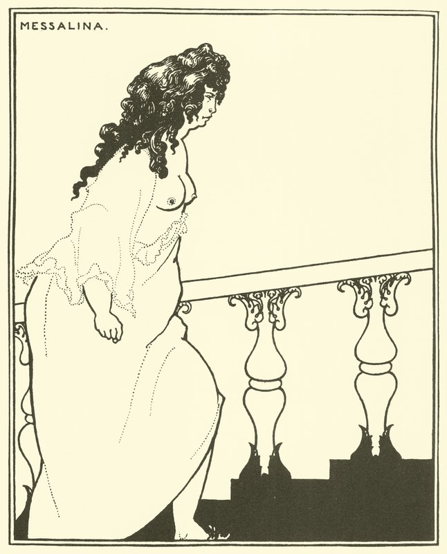 Messalina kehrt aus dem Bad zurück von Aubrey Beardsley