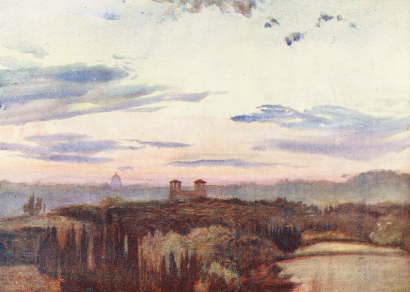 Rom: Villa Medici und Kuppel von St. Peter von Aubrey Waterfield