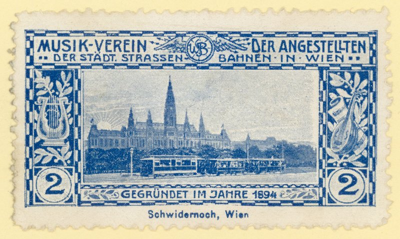 Straßenbahn vor dem Rathaus, Wien von Austrian School