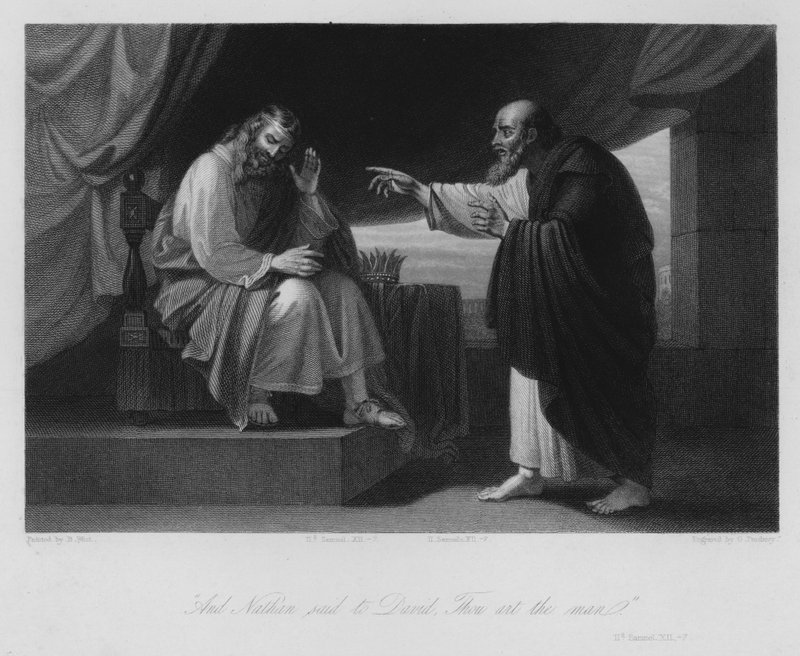 Nathan und David, II Samuel XII, 7 von Benjamin (after) West