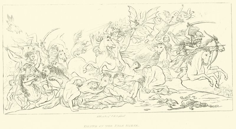 Tod des bleichen Pferdes von Benjamin after West