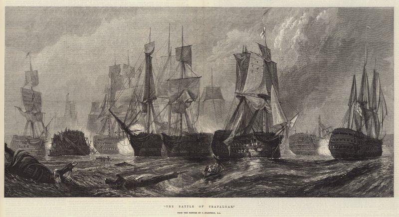 Die Schlacht von Trafalgar von C. Stanfield