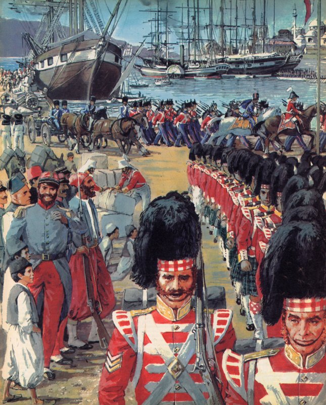 Britische Truppen auf dem Weg nach Krim in Malta von C.L. Doughty