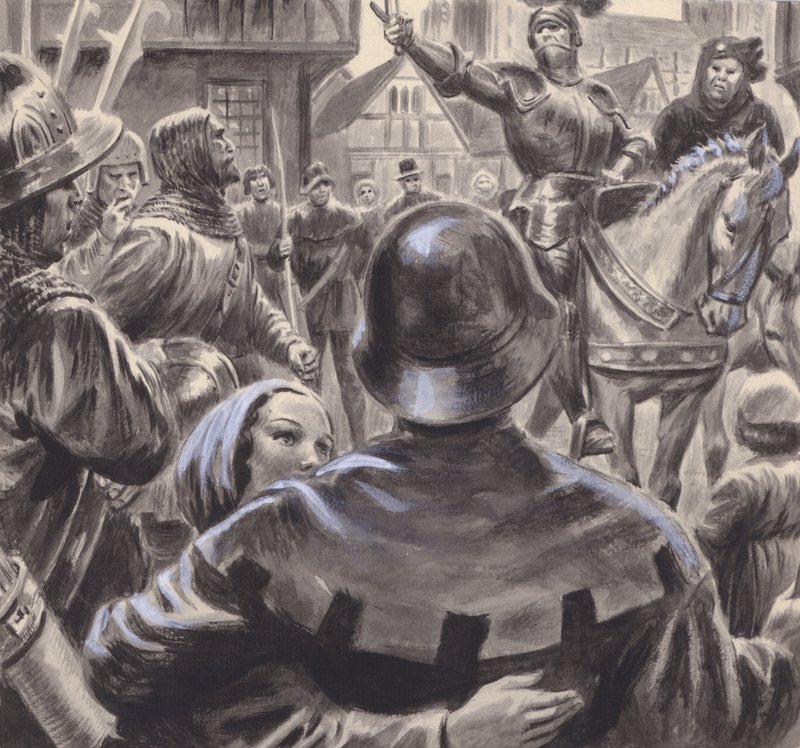Streitende Adlige rekrutierten Armeen aus arbeitslosen Ex-Soldaten, die nach dem Ende des Hundertjährigen Krieges 1453 nach England strömten von C.L. Doughty