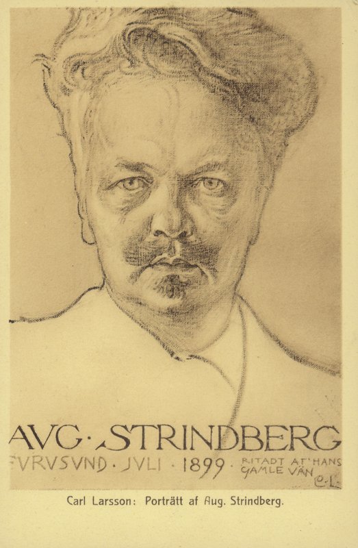 August Strindberg (1849-1912), schwedischer Dramatiker, Romanautor, Dichter und Künstler von Carl Larsson