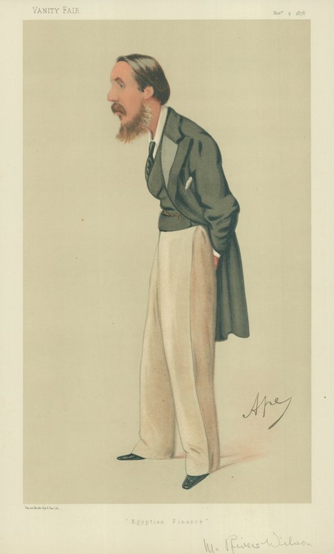 Mr. Rivers Wilson, ägyptische Finanzen, 9. November 1878, Vanity Fair Karikatur von Carlo Pellegrini