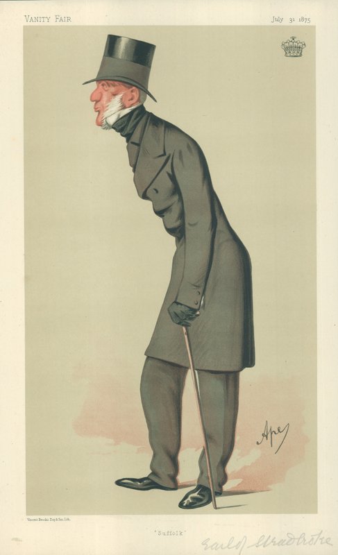 Der Earl of Stradbroke, Suffolk, 31. Juli 1875, Vanity Fair Karikatur von Carlo Pellegrini