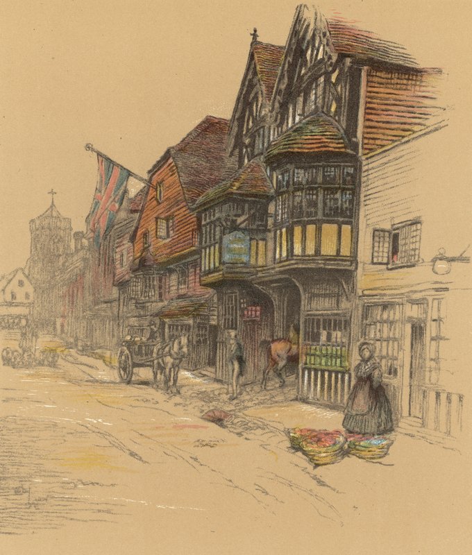 The George Inn, Salisbury von Cecil Charles Windsor Aldin