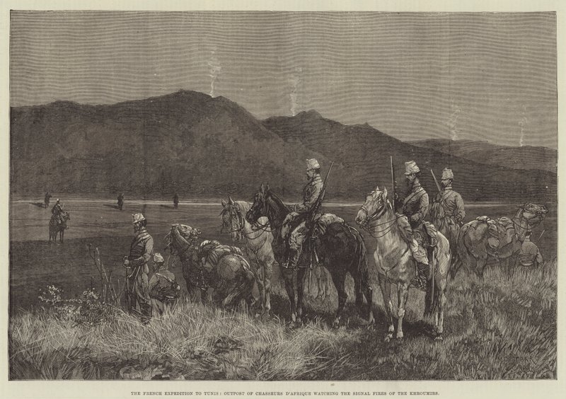 Die französische Expedition nach Tunis, Außenposten der Chasseurs D